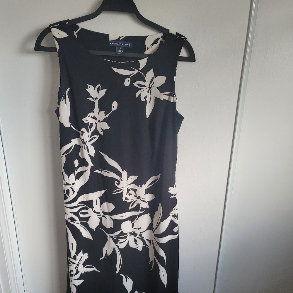NWOT Black and White Sheath Dress